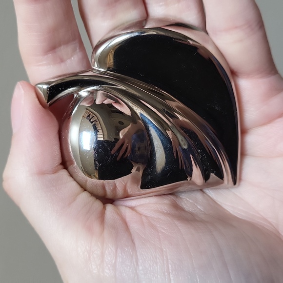 Vintage Silver Toned Large Leaf Brooch! - Picture 5 of 7